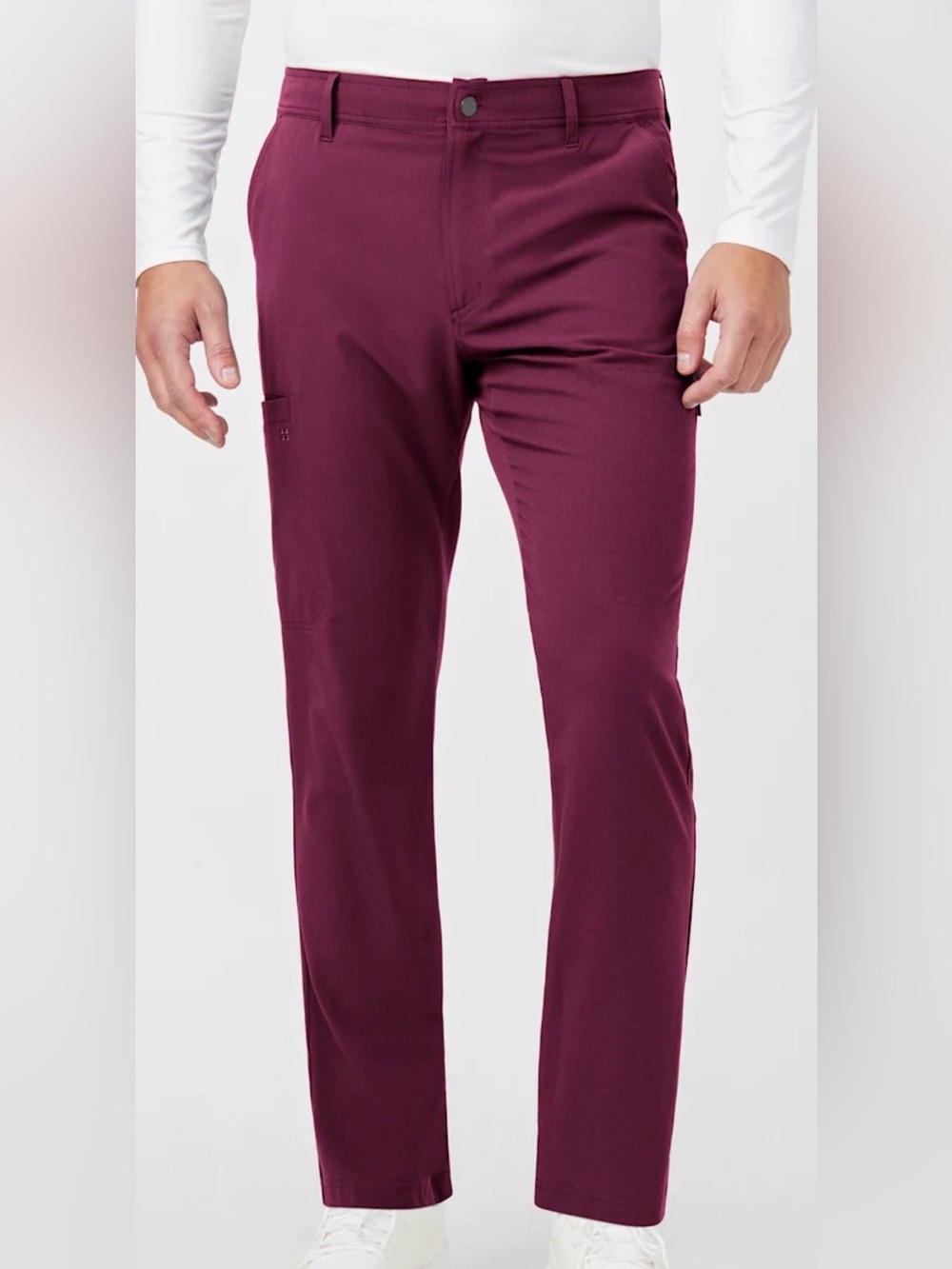 NWT CRFT by White Cross Men’s 7-Pocket Tapered Scrub Pants XL Wine Regular